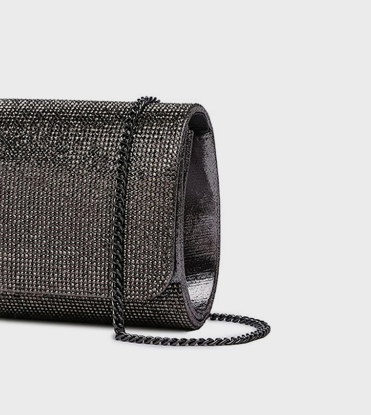 Embellished Flap Clutch Bag