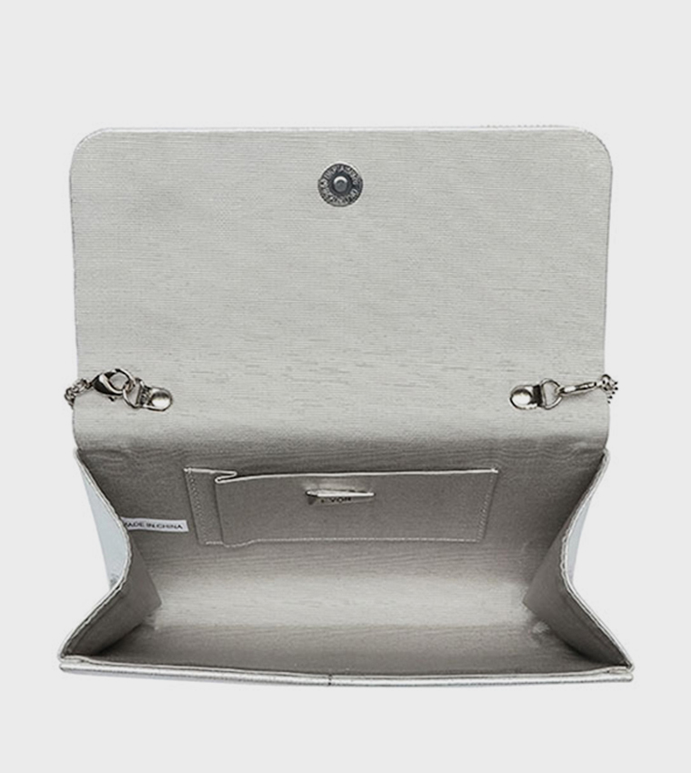 Shimmer Snap Closure Clutch Bag