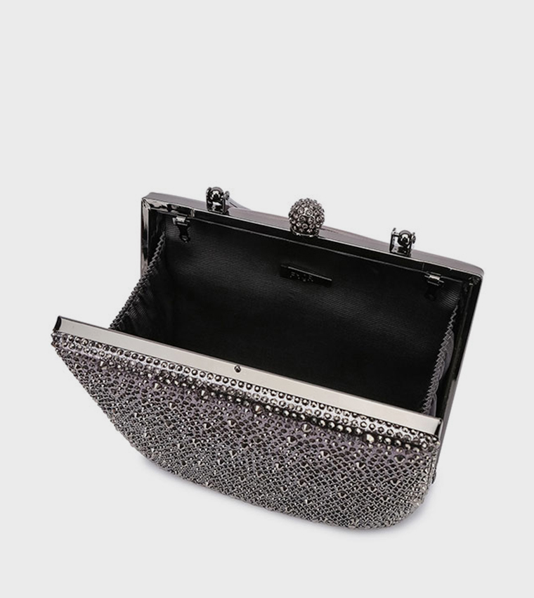 Embellished Top-Handle Clutch Bag