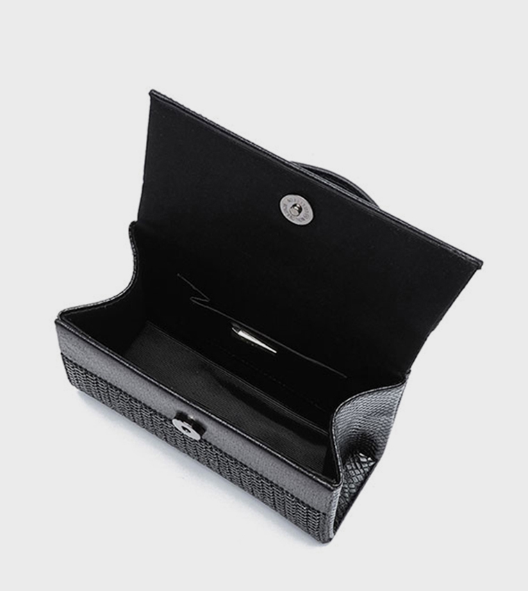 Embellished Top Handle Clutch Bag
