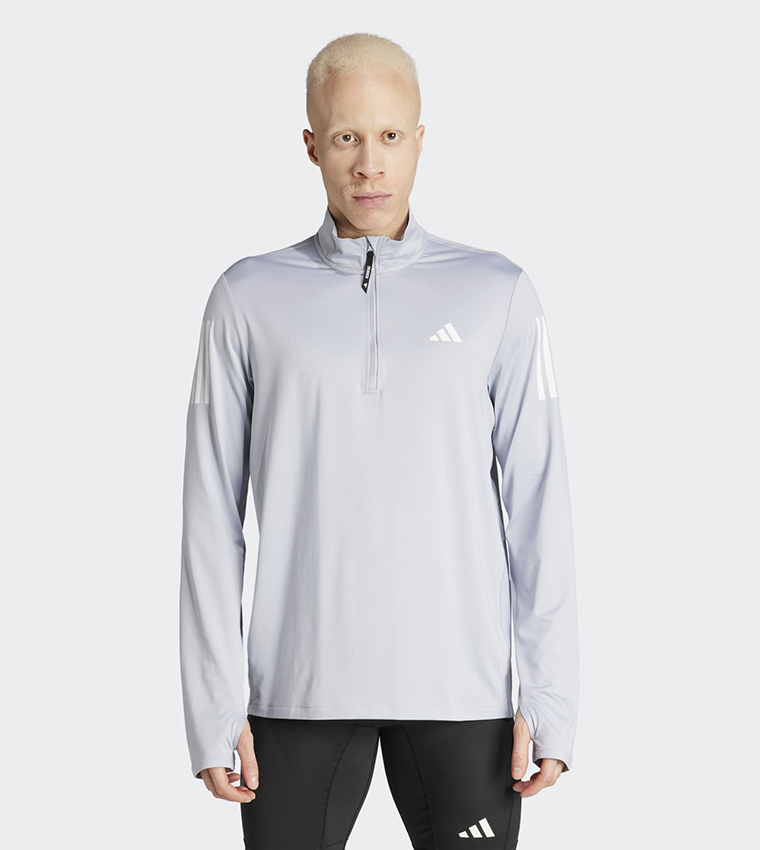 Buy Adidas Own The Run Half Zipper Jacket In Grey 6thStreet Qatar