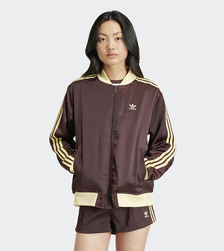 Adidas satin track jacket best sale