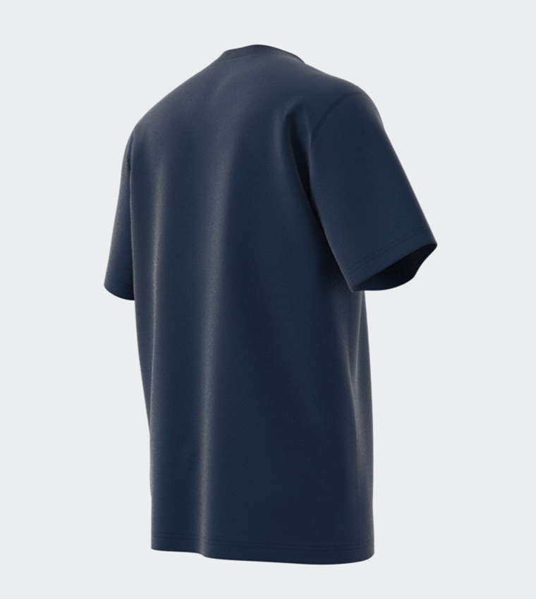 تيشيرت بأكمام قصيرة وطبعة شعار 