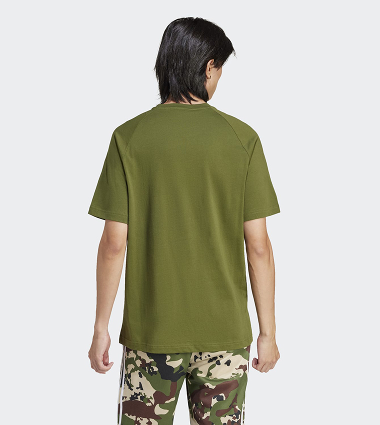 Camo Tongue Print Crew Neck T-Shirt