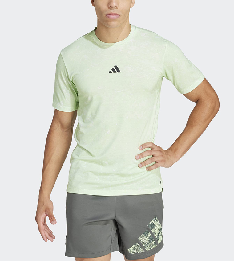 Printed Crew Neck Active T-Shirt