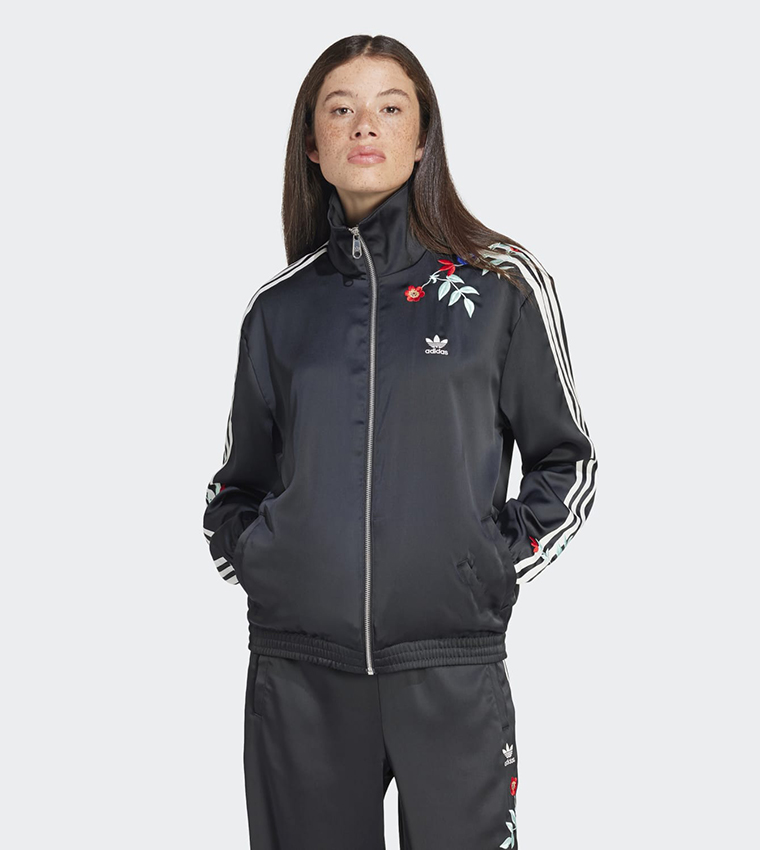 Adidas floral track jacket online