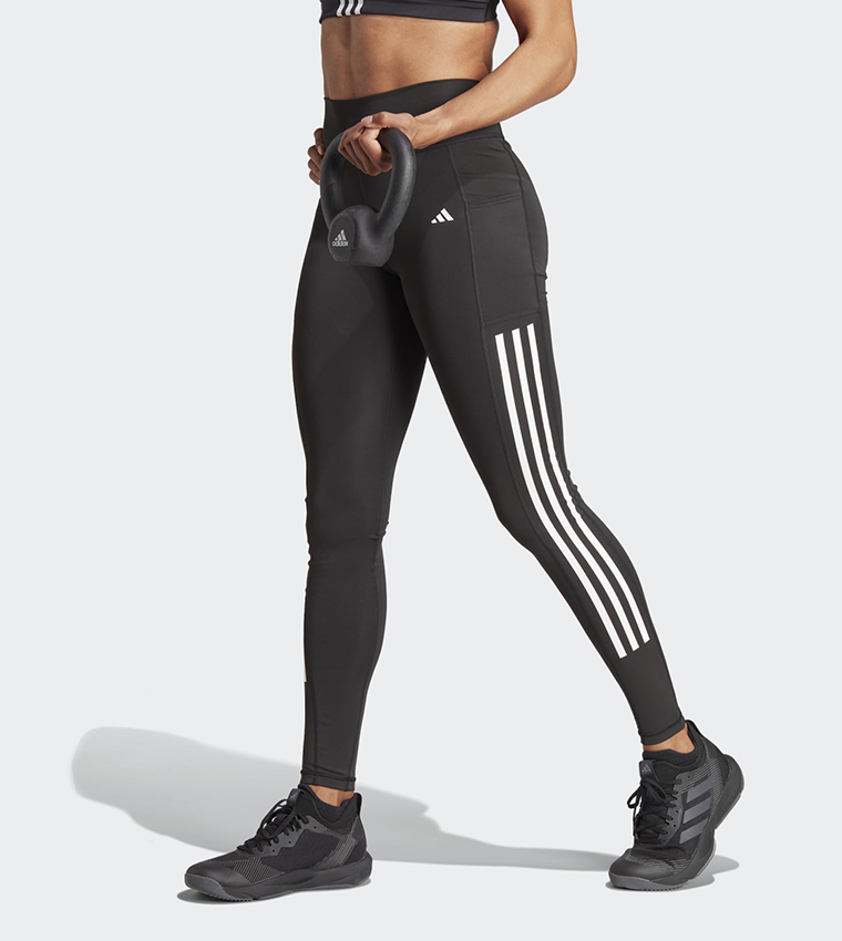 Buy Adidas Optime 3 Stripes Active Leggings In Black 6thStreet Saudi Arabia