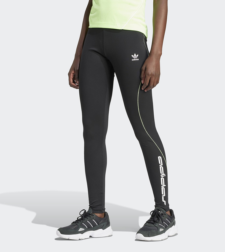 Buy Adidas Logo Detail Active Leggings In Black