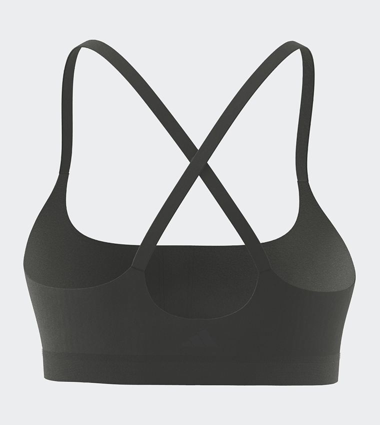 Buy Adidas All Me Light Support Sports Bra In Grey