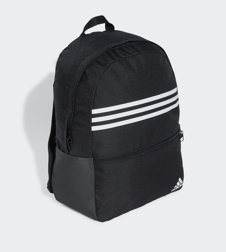 Classic Horizontal 3-Stripes Backpack with Pouch