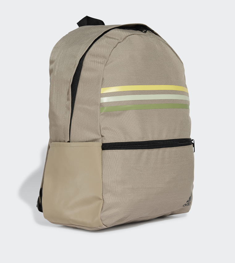Classic Horizontal 3-Stripes Backpack with Pouch