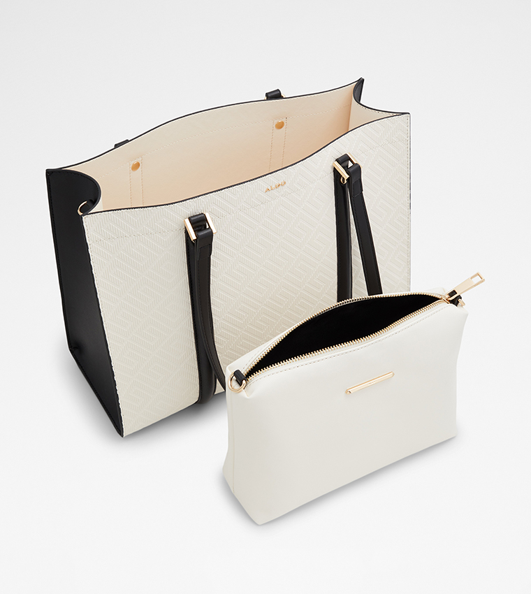 Buy Aldo ADALYN Patterned Tote Bag Set In Off White 6thStreet UAE