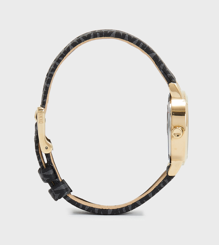 ساعة أنالوج سوهو ميدي بخلفية سوداء