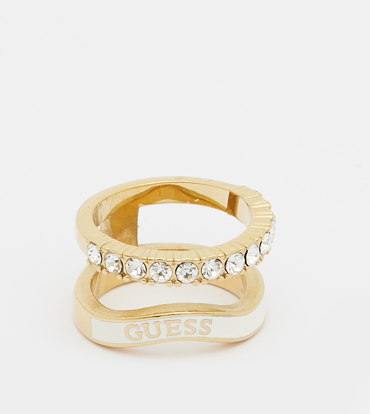 Crystal Double Layered Ring, 54mm