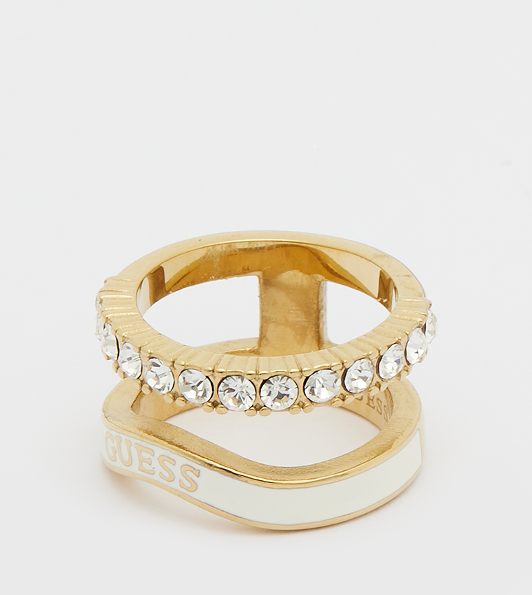 Crystal Double Layered Ring, 54mm