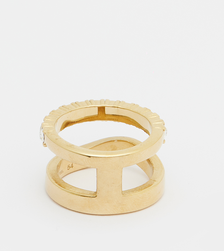 Crystal Double Layered Ring, 54mm