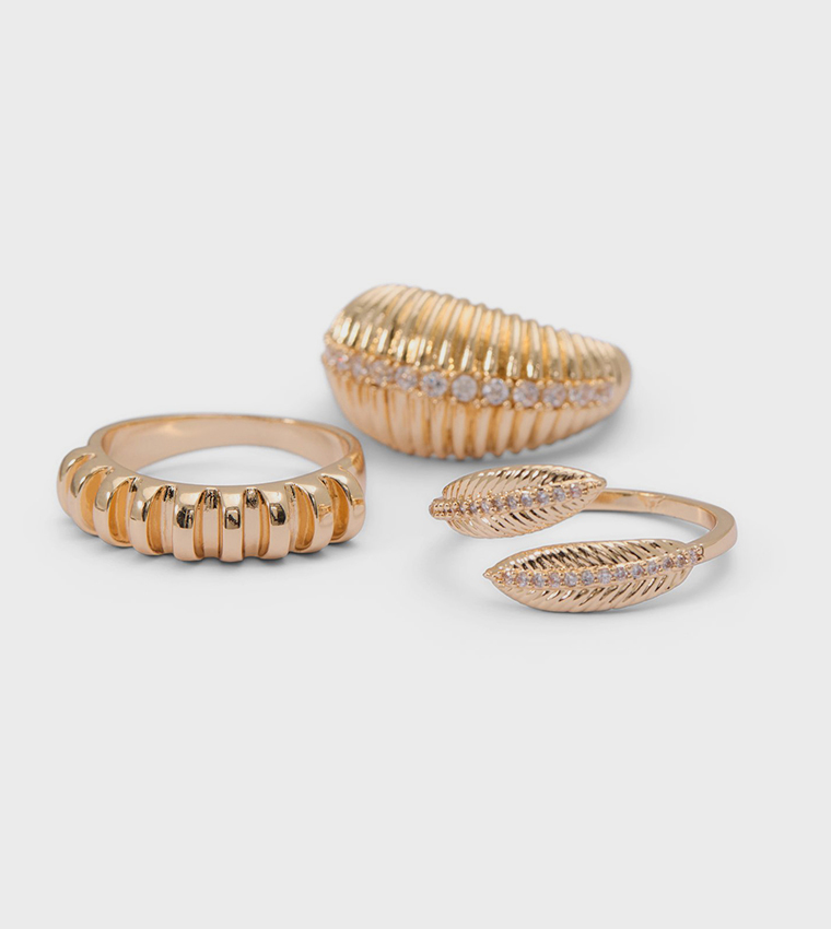 ADERAGAN Multipack Gold Tone Rings