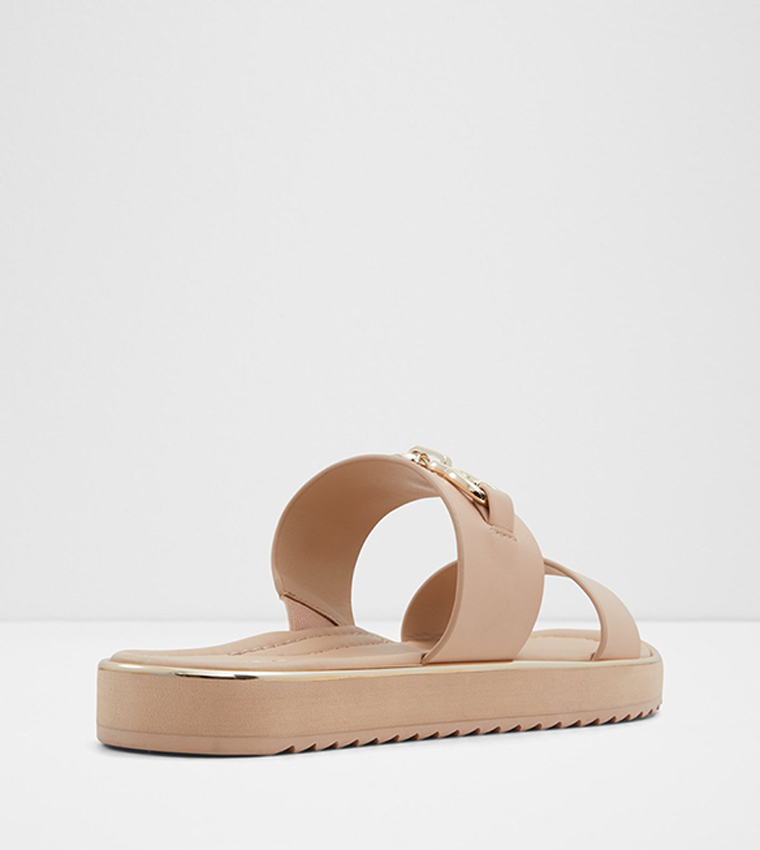 ADERRAR Metal Accent Flat Sandals