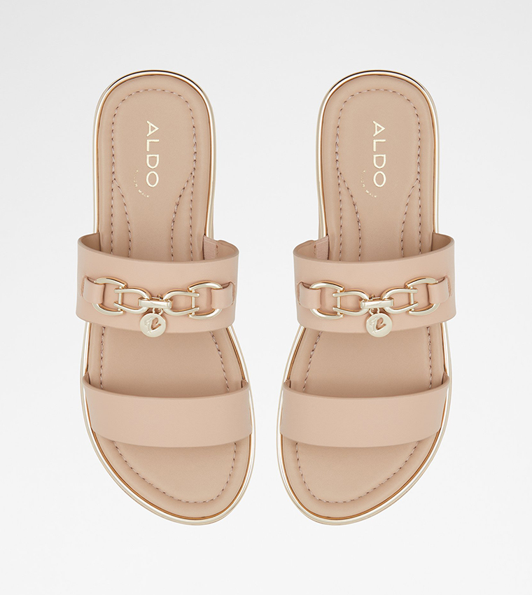ADERRAR Metal Accent Flat Sandals