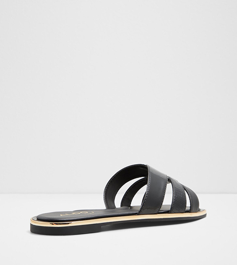 ADONAD Textured Flat Sandals