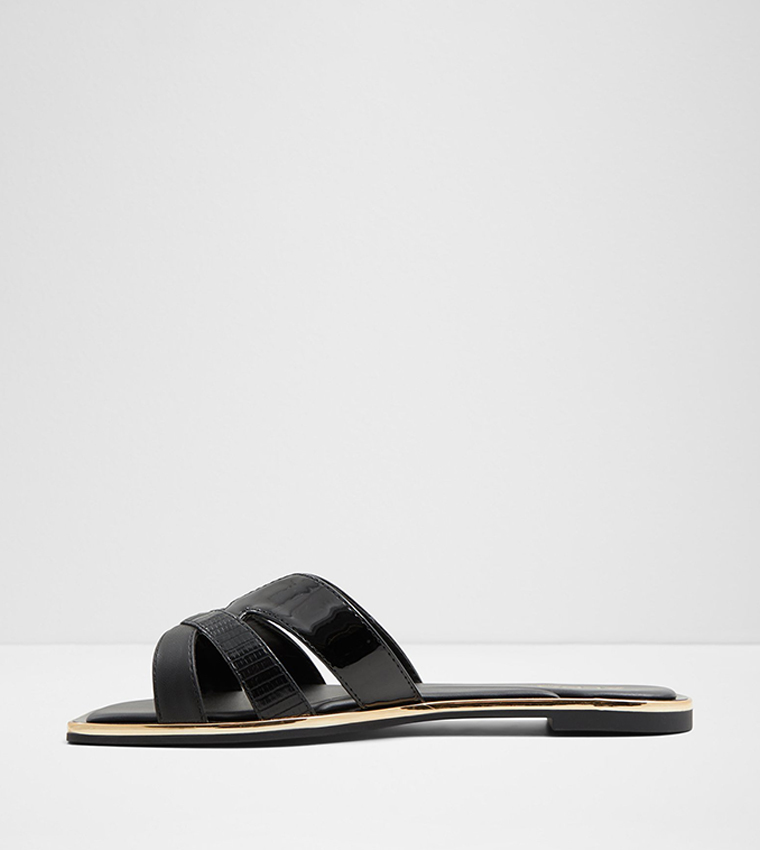 ADONAD Textured Flat Sandals