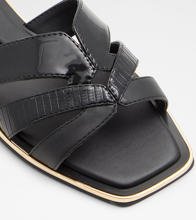 ADONAD Textured Flat Sandals