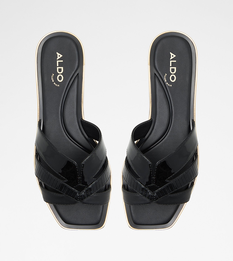 ADONAD Textured Flat Sandals