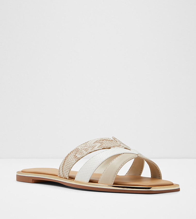 ADONAD Snakeskin Flat Sandals