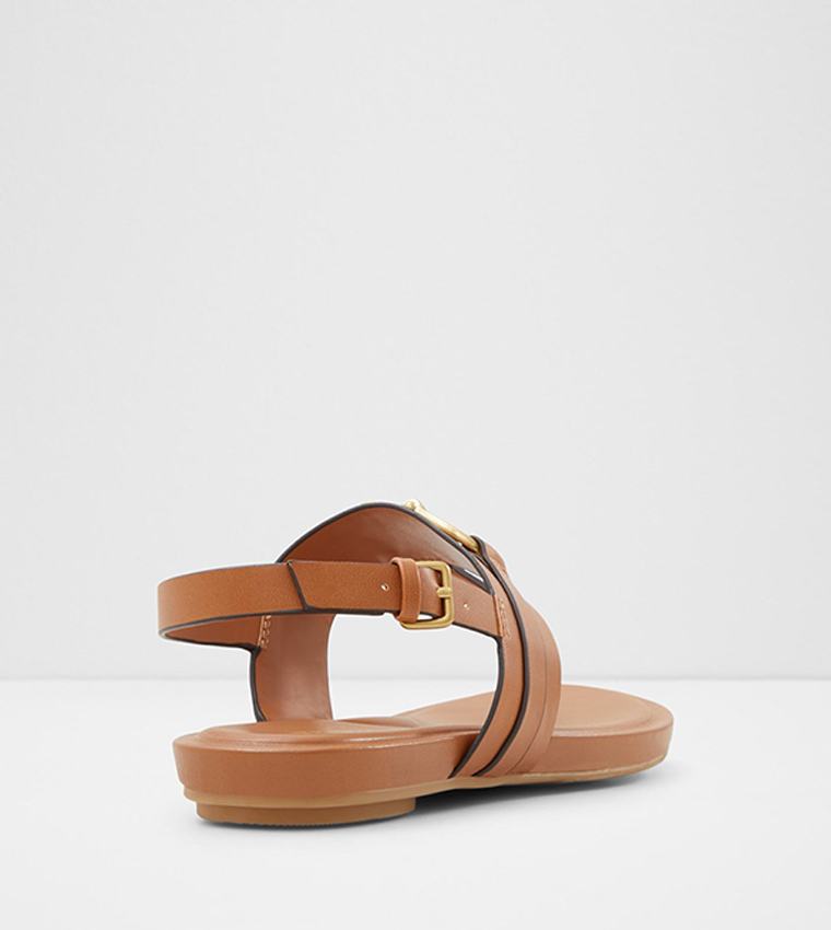 Buy Aldo AFOETHA T Strap Flat Sandals In Tan 6thStreet Bahrain