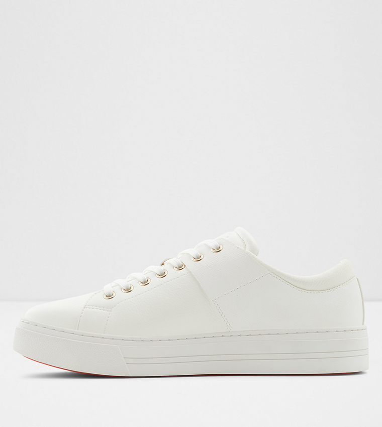 aldo white leather sneakers