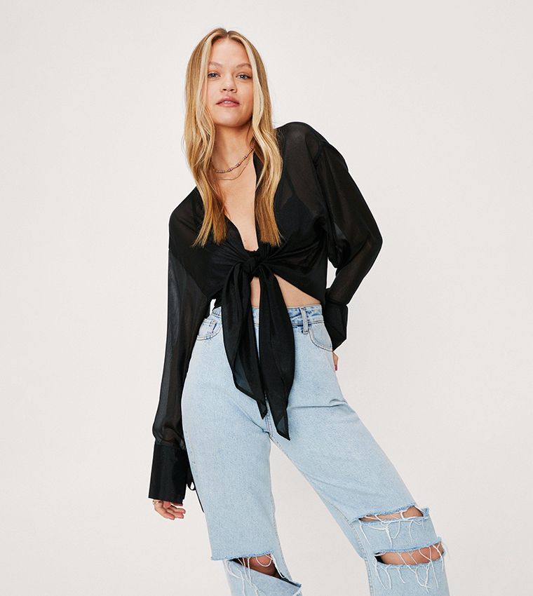 Nasty gal sheer top online