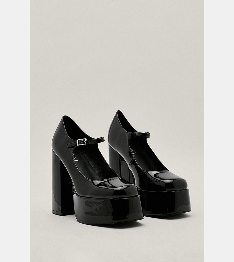 Buy Nasty Gal Patent Platform Mary Jane Heels In Black 6thStreet