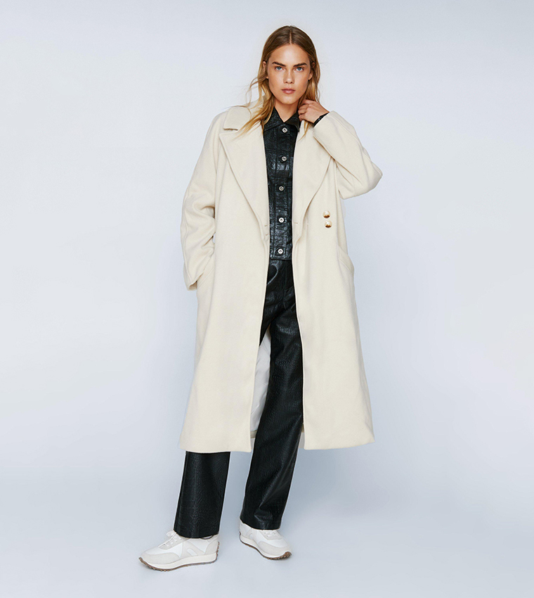 Cream duster coat on sale