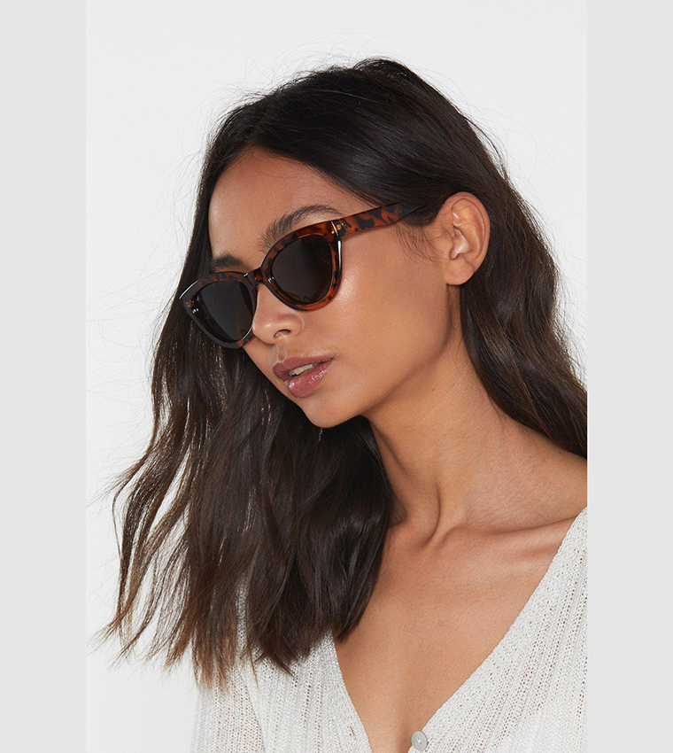 Buy Nasty Gal So Shady Tortoiseshell Cat Eye Sunglasses In Brown