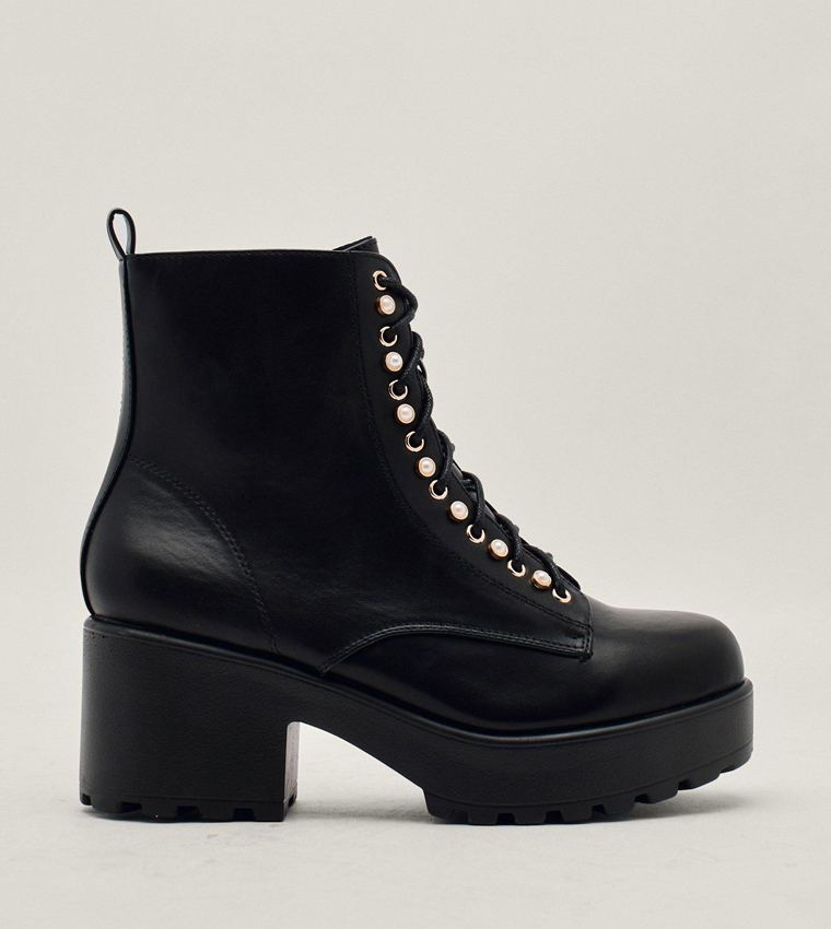 Buy Nasty Gal Has It Chunk In Yet Ankle Boots In Black 6thStreet UAE