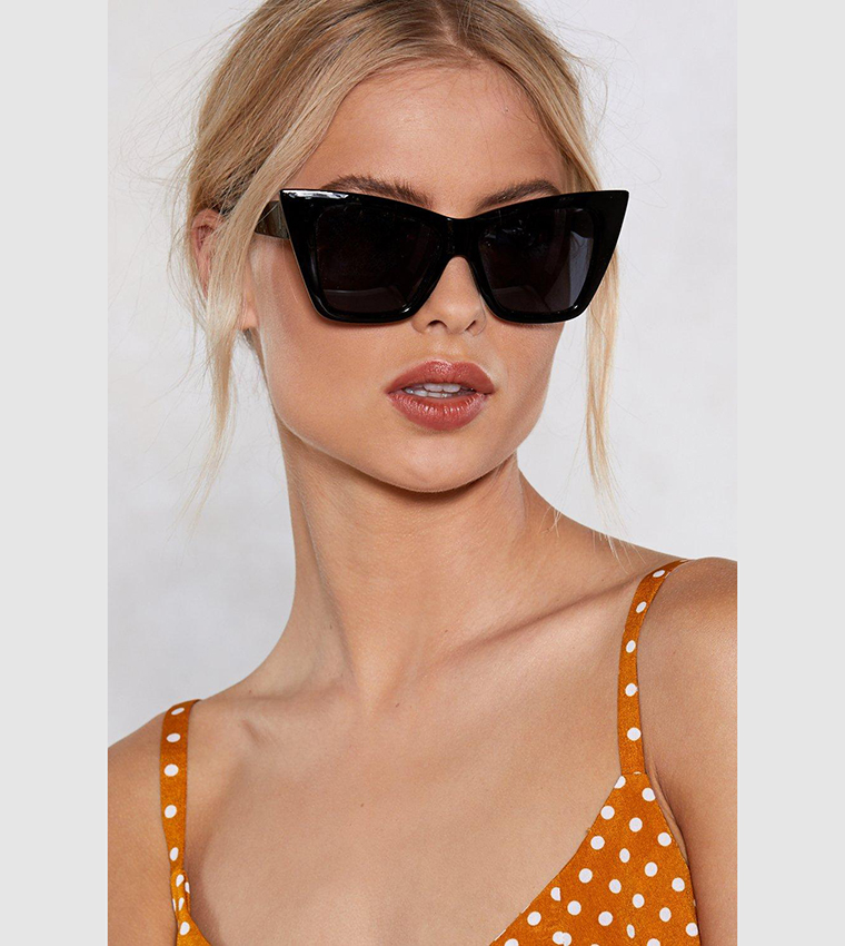 Buy Nasty Gal Throw Em Shade Cat Eye Shades Sunglasses In Black 6thStreet UAE