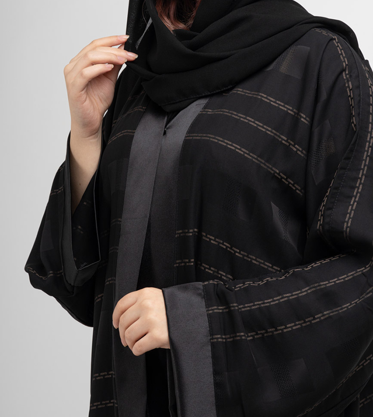 Self Design Casual Abaya with Matching Sheila