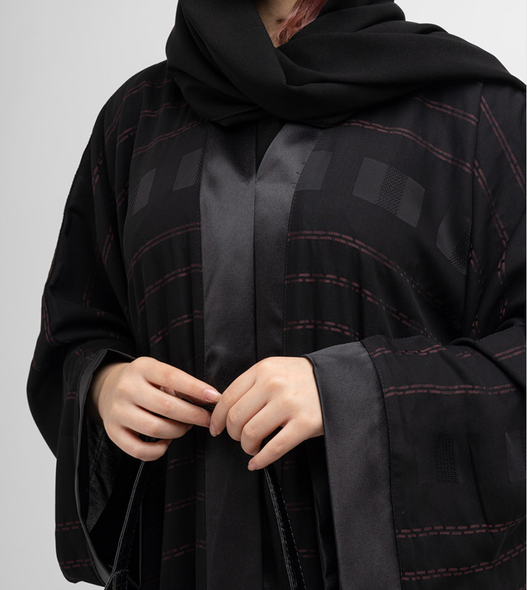 Self Design Casual Abaya with Matching Sheila