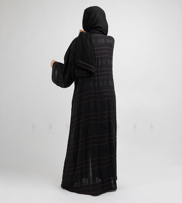 Self Design Casual Abaya with Matching Sheila