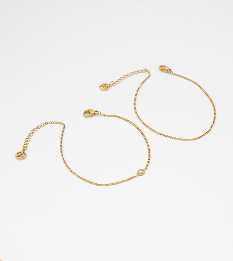Buy Aldo Accessories AIWENN Pack Gold Tone Bracelets In Gold