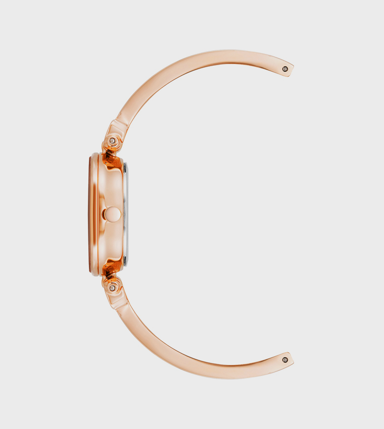 White Dial Stainless Steel Strap Analog Watch