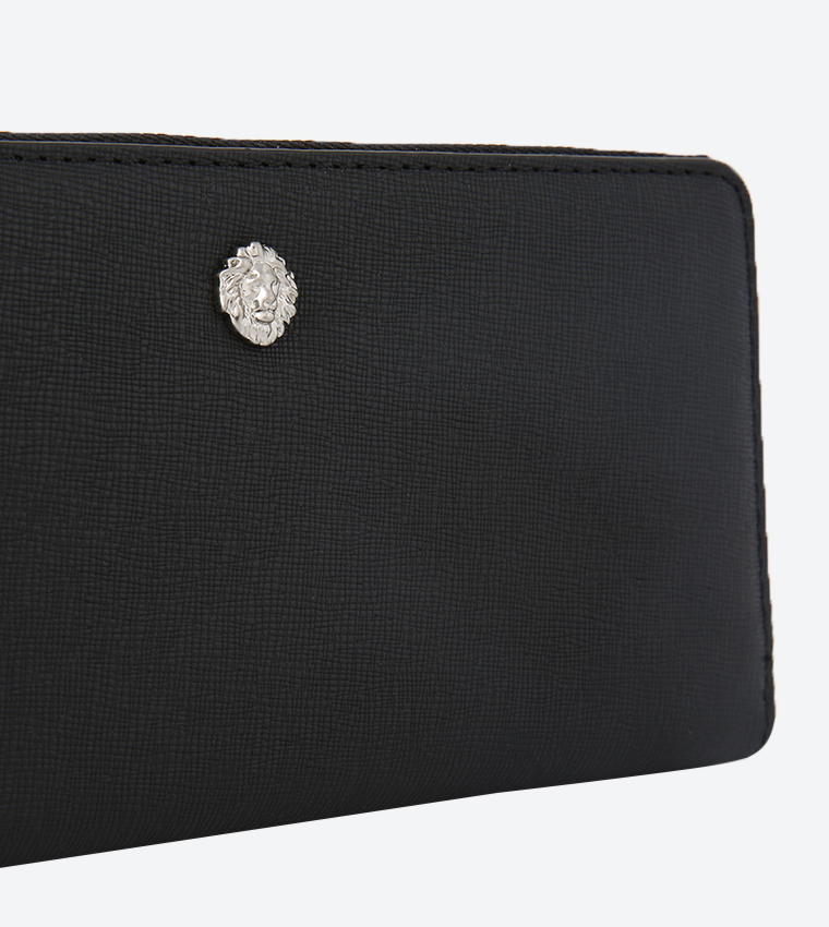 Buy Anne Klein Slim Zip Around Wallet Black In Black 6thStreet Qatar