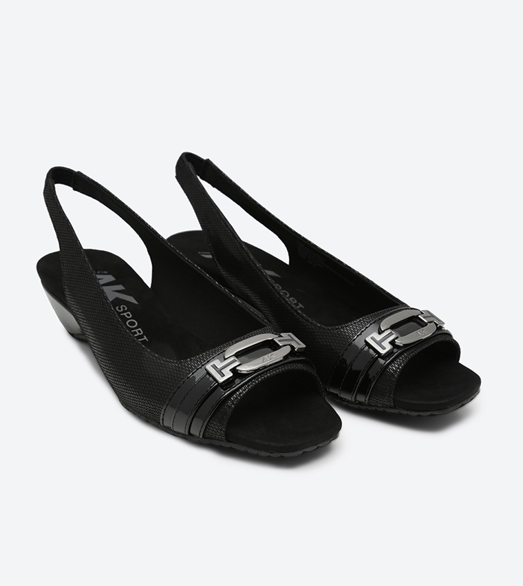 Buy Anne Klein Howie Sandals Black In Black | 6thStreet Qatar