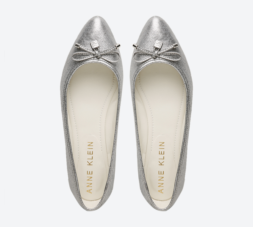 Buy Anne Klein Ovi Ballerinas Pewter In Metallic 6thStreet Kuwait