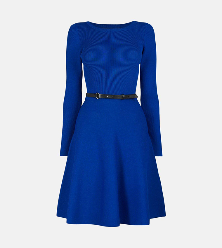 karen millen blue skater dress Like new Karen Millen Blue Iris Skater Dress