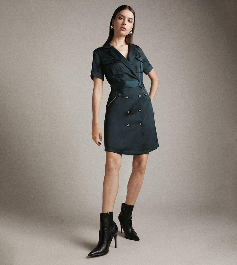 karen millen satin bodycon dress KAREN MILLEN Satin Bodycon Dress