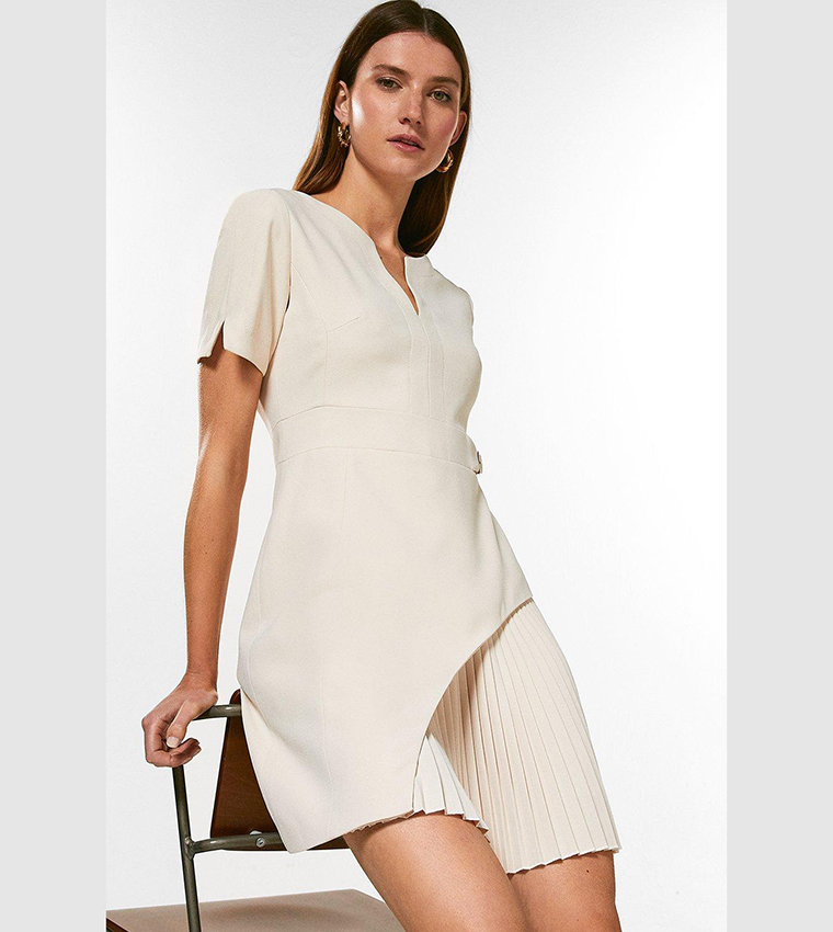 strapless open back dress Blair Mini Dress White