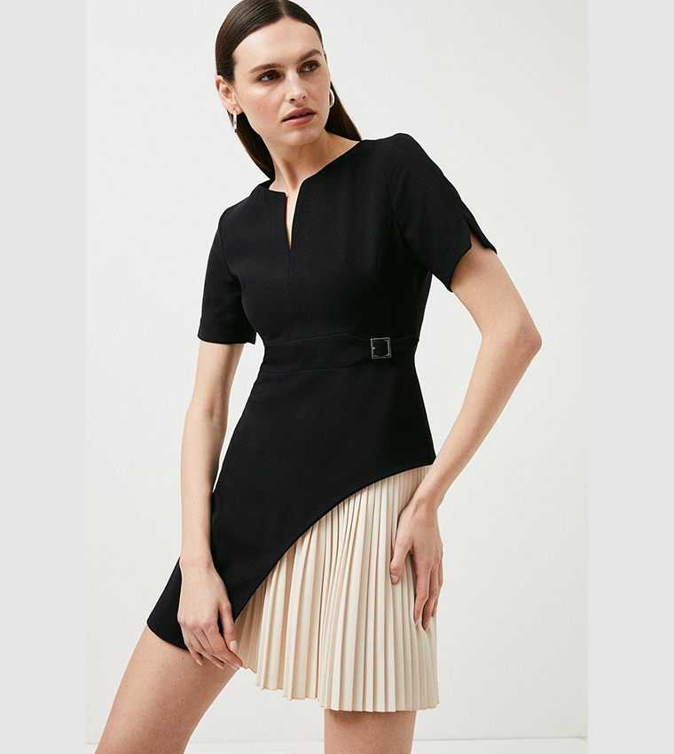 Buy Karen Millen Tailored Military Pleat Short Sleeve Mini Dress In  Multiple Colors | 6thstreet Oman
