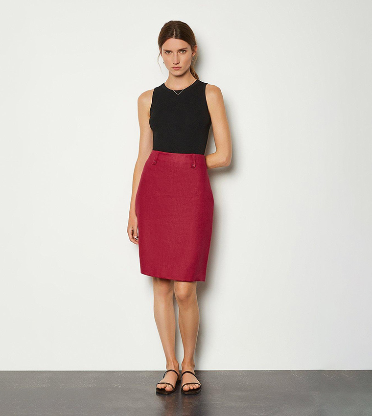 Karen millen red pencil skirt best sale