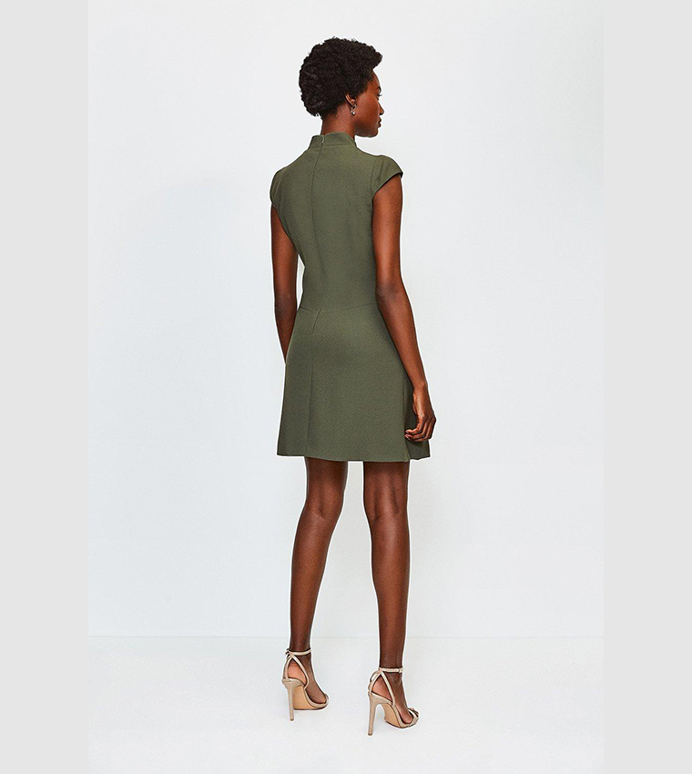 Buy Karen Millen Military Tailored Mini Dress In Green 6thstreet Uae